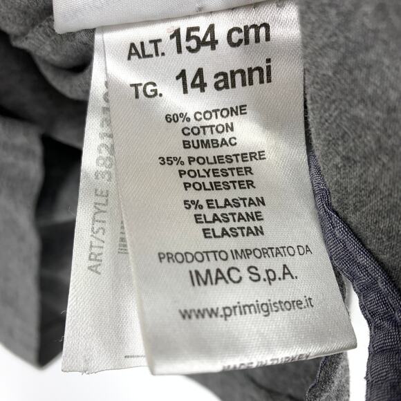 Primigi Long Sleeve Crew Neck Tee Boys Sz 14 Gray Travel Ticket Graphic Print - Picture 6 of 6